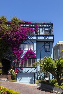 lombard street, crookedest sokak dünyanın görünümünü san