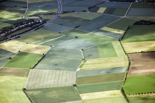 Повітряні пейзажний вид в сільській місцевості Ейфелевої в Німеччині — стокове фото