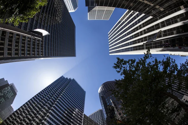 Skyscrapers downtown San Francisco in late afternoon — Stock Photo, Image