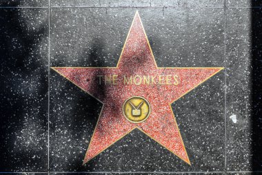 The Monkees star on Hollywood Walk of Fame clipart