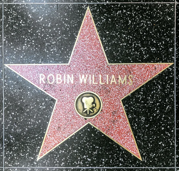 Звезда Робин Уильямс на Голливудской Аллее Славы — стоковое фото