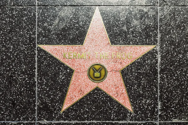Kermit žába je hvězdou na Hollywoodském chodníku slávy — Stock fotografie