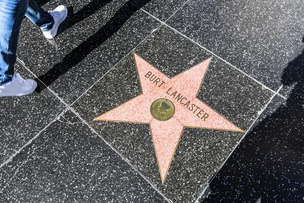 Берт Ланкастер в зірка на Голлівудській алеї слави — стокове фото