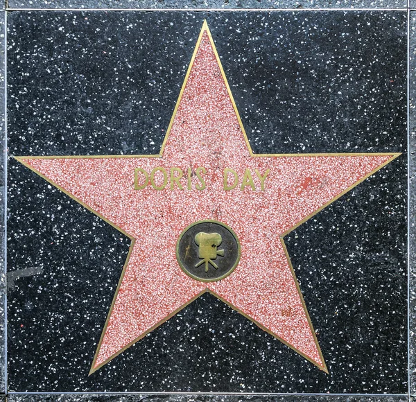 Звезда Дорис Дэй на Голливудской Аллее Славы — стоковое фото