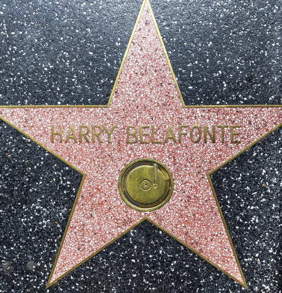 A estrela de Harry Belafonte na Calçada da Fama de Hollywood — Fotografia de Stock
