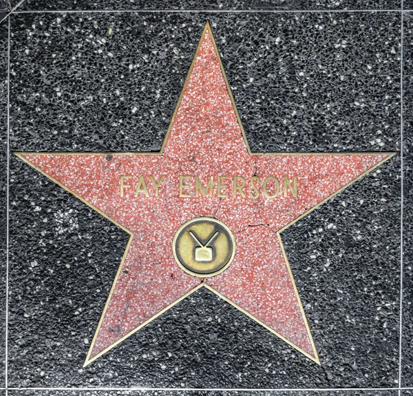 La stella di Fay Emerson su Hollywood Walk of Fame — Foto Stock