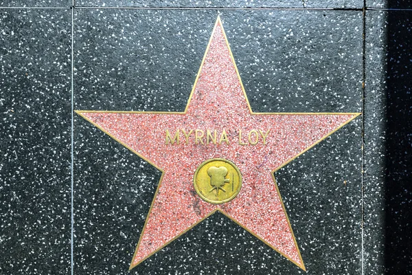 La estrella de Myrna Loy en Hollywood Walk of Fame — Foto de Stock