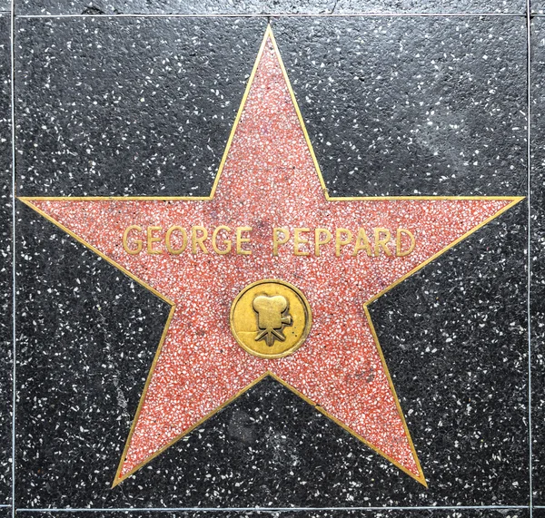 Звезда Джорджа Пеппарда на Голливудской Аллее Славы — стоковое фото