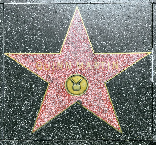 Estrela de Quinn Martin na Calçada da Fama de Hollywood — Fotografia de Stock