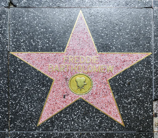 弗莱迪 · 巴塞洛缪的明星在好莱坞散步的名望 — 图库照片