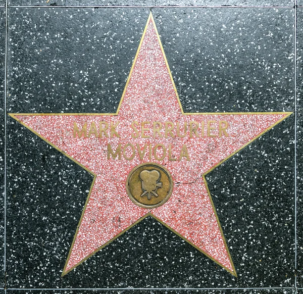 Mark serrurier moviola hvězda na Hollywoodském chodníku slávy — Stock fotografie