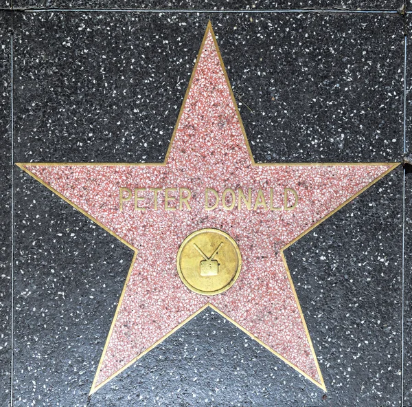 Peter donald's αστέρι στο hollywood με τα πόδια της φήμης — Φωτογραφία Αρχείου