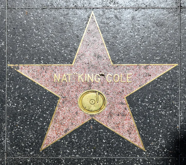 NAT Кінг Коул зірка на Голлівудській алеї слави — стокове фото