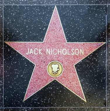 jack Nicholson'ın yıldızı hollywood Şöhret Kaldırımı