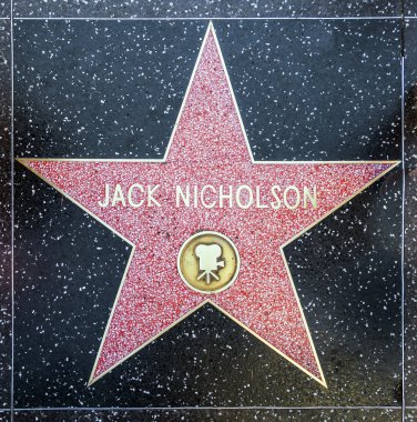 Jack Nicholson's star on Hollywood Walk of Fame clipart