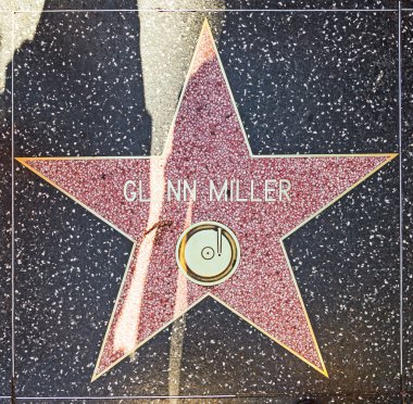 Glenn Millers star on Hollywood Walk of Fame clipart