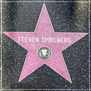 Steven Spielbergs star on Hollywood Walk of Fame clipart