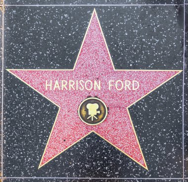 Harrison Fords star on Hollywood Walk of Fame clipart