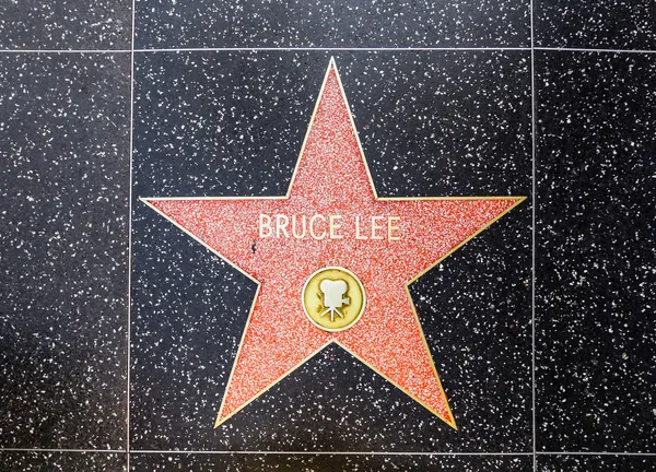 Bruce lees star auf dem hollywood walk of fame — Stockfoto