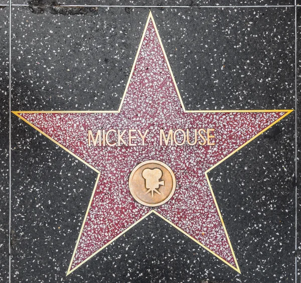 La estrella de Mickey Mouse en Hollywood Walk of Fame — Foto de Stock