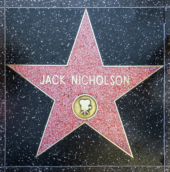 Jack Nicholson's star on Hollywood Walk of Fame