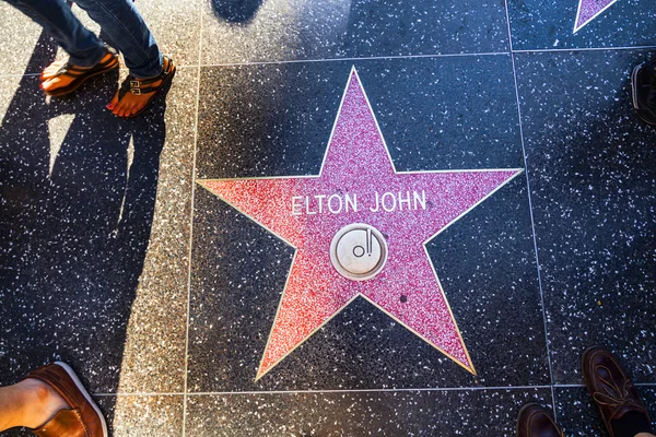 Elton johns gwiazdę hollywood spacerem sławy — Zdjęcie stockowe