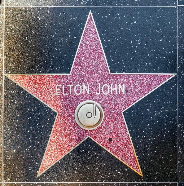 Elton johns stern auf dem hollywood walk of fame — Stockfoto