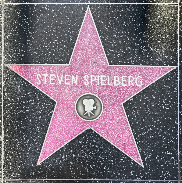 Steven Spielbergs зірка на Голлівудська Алея слави — стокове фото