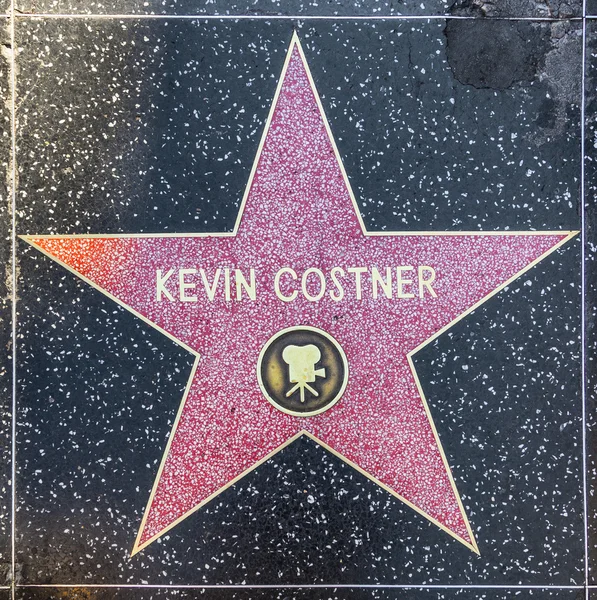 Kevin Costners зірка на Голлівудська Алея слави — стокове фото