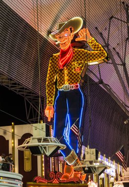 Fremont Street in Las Vegas, Nevada by night clipart