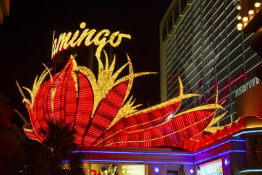 Flamingo Hotel Neon, Las Vegas, Nevada clipart