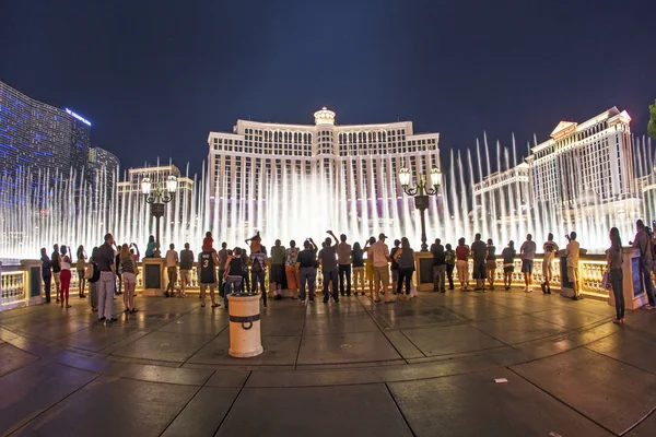 stock image Famous Bellagio Hotel with water games in Las Vegas