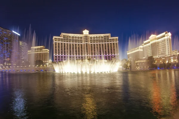 Famoso Bellagio Hotel con giochi d'acqua a Las Vegas — Foto Stock