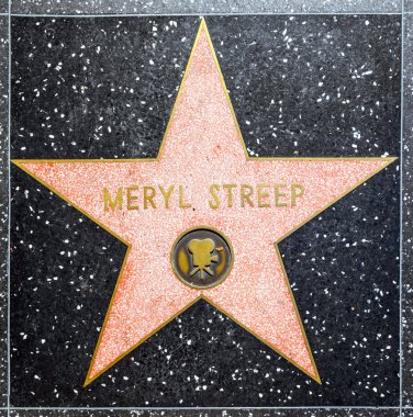 Meryl Streeps star on Hollywood Walk of Fame clipart