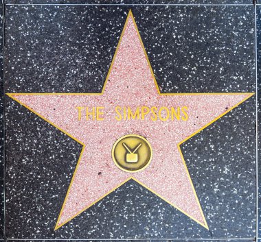 The Simpsons star on Hollywood Walk of Fame clipart