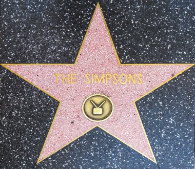 simpsons yıldızı Hollywood walk of fame