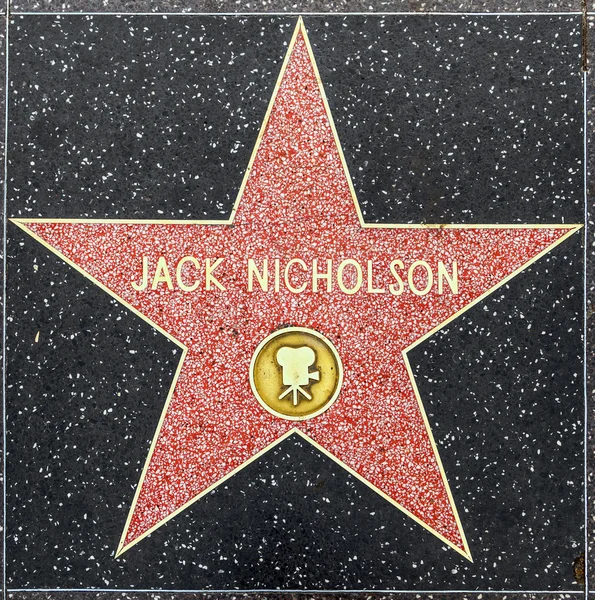ジャック ・ ニコルソンのスターはハリウッド ウォーク オブ フェイム — ストック写真