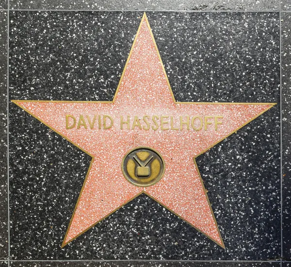 David Hasselhoffs estrela na Calçada da Fama de Hollywood — Fotografia de Stock