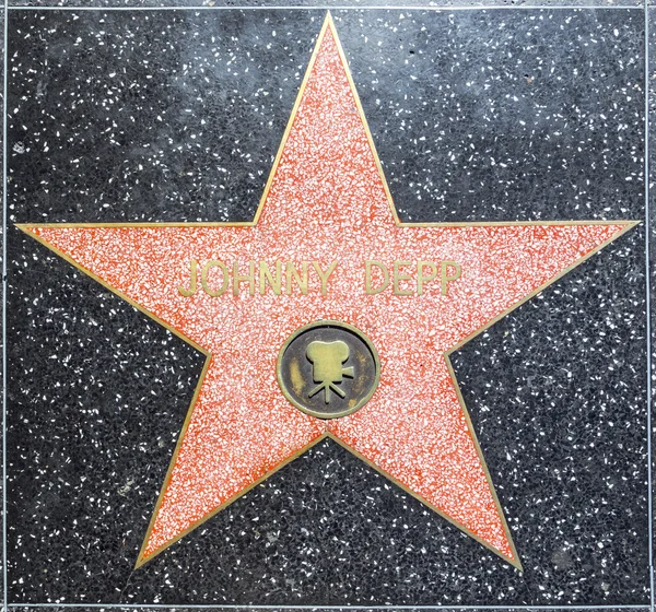 Johnny depp's stjärna på hollywood walk av berömmelse — Stockfoto