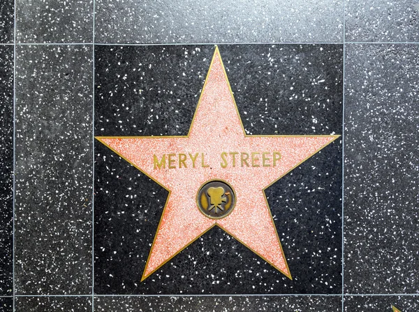 Meryl Streeps tähti Hollywoodissa Walk of Fame — kuvapankkivalokuva
