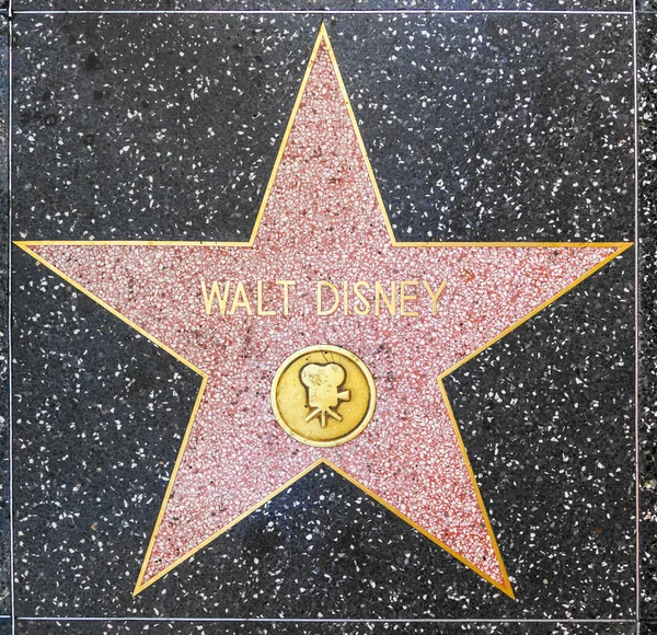 할리우드 명예의 거리에 월트 디즈니의 스타 — 스톡 사진