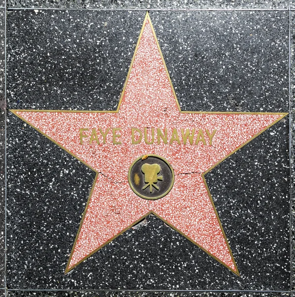 Fay dunaways gwiazdę hollywood spacerem sławy — Zdjęcie stockowe