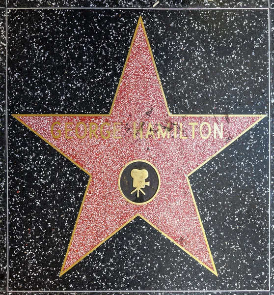 George Hamiltons Stern auf dem Hollywood Walk of Fame — Stockfoto