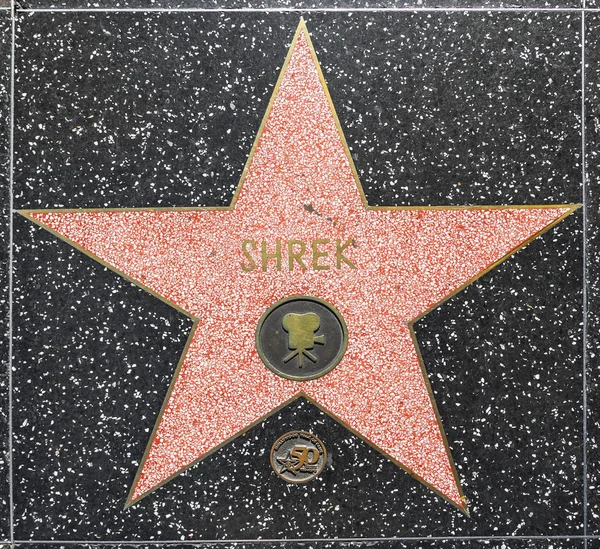 La stella di Shrek sulla Hollywood Walk of Fame — Foto Stock