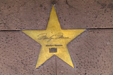Star of Marilyn Monroe on sidewalk in Phoenix, Arizona. clipart
