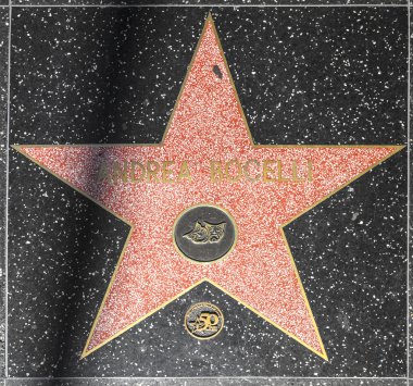 Andrea Bocelli's star on Hollywood Walk of Fame clipart