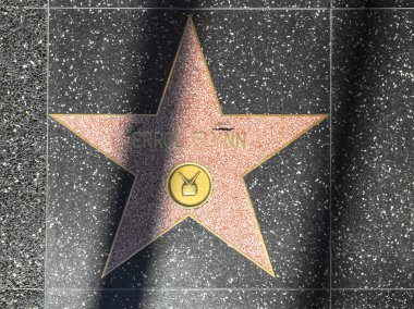 Errol Flynn's star on Hollywood Walk of Fame clipart