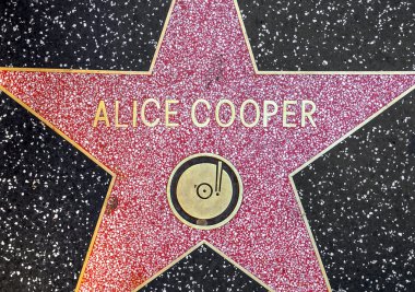 Alice Cooper's star on Hollywood Walk of Fame clipart