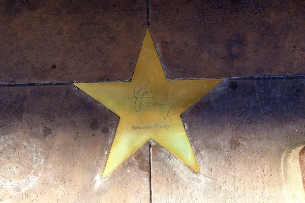 星级的斯潘塞 · 特蕾西在人行道上的凤凰城，亚利桑那州. — 图库照片
