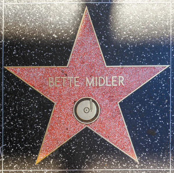 Bette Midlers Stern auf dem Hollywood Walk of Fame — Stockfoto